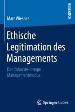 Ethische Legitimation Des Managements af Marc Wiesner