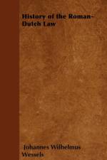 History of the Roman-Dutch Law af Johannes Wilhelmus Wessels