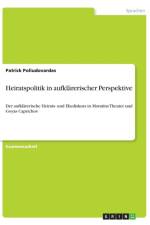 Heiratspolitik in aufklarerischer Perspektive af Patrick Poliudovardas