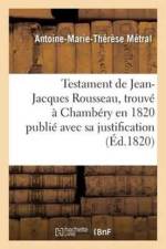 Testament de Jean-Jacques Rousseau af Metral