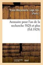 Annuaire Pour l'An de la Recherche 5828 Et Plus af Franc-Maconnerie
