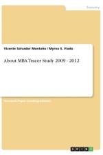 About MBA Tracer Study 2009 - 2012 af Vicente Salvador Montaño