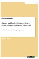 Culture and Leadership according to Quinn's Competing Values Framework af Fotini Mastroianni