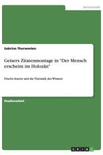 Geisers Zitatenmontage in Der Mensch erscheint im Holozan af Sabrina Thorwesten