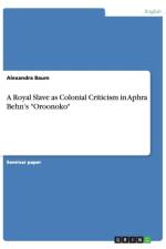 Royal Slave as Colonial Criticism in Aphra Behn's Oroonoko af Alexandra Baum