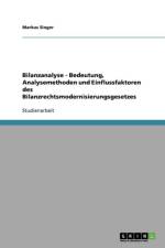 Bilanzanalyse - Bedeutung, Analysemethoden und Einflussfaktoren des Bilanzrechtsmodernisierungsgesetzes af Markus Singer