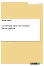 Etablierung einer europaischen Rating-Agentur af Marcel Stettin