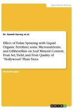 Effect of Foliar Spraying with Liquid Organic Fertilizer, some Micronutrients, and Gibberellins on Leaf Mineral Content, Fruit Set, Yield, and Fruit Quality of 