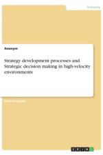 Strategy development processes and Strategic decision making in high-velocity environments af Anonym