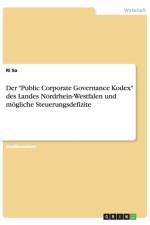 Der Public Corporate Governance Kodex des Landes Nordrhein-Westfalen und moegliche Steuerungsdefizite af Ri Sa
