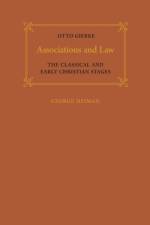 Associations and Law af Otto Gierke