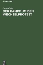 Der Kampf Um Den Wechselprotest af Georg Cohn