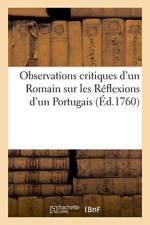 Observations Critiques d'Un Romain Sur Les Reflexions d'Un Portugais af Gouin