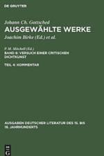 Ausgewahlte Werke, Bd 6/Tl 4, Kommentar af Johann Ch Gottsched