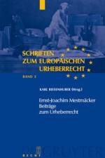 Ernst-Joachim Mestmacker - Beitrage zum Urheberrecht