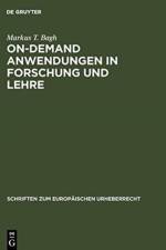 On-demand Anwendungen in Forschung und Lehre af Markus T Bagh