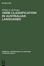 Verb Classification in Australian Languages