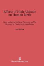 Effects of High Altitude on Human Birth af Jean McClung