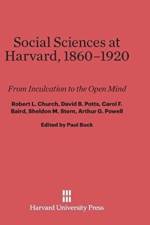 Social Sciences at Harvard, 1860-1920