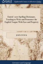 ENTICK'S NEW SPELLING DICTIONARY, TEACHI