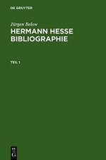 Hermann Hesse Bibliographie af Jurgen Below