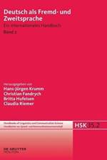 Deutsch als Fremd- und Zweitsprache, 2. Halbband, Handbucher zur Sprach- und Kommunikationswissenschaft / Handbooks of Linguistics and Communication Science (HSK) 35/2