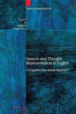 Speech and Thought Representation in English af Lieven Vandelanotte
