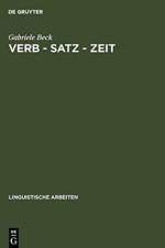 Verb - Satz - Zeit af Gabriele Beck