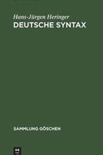 Deutsche Syntax af Hans-Jürgen Heringer