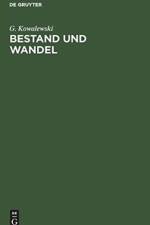 Bestand Und Wandel af G Kowalewski