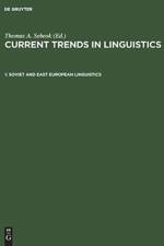 Soviet and East European Linguistics