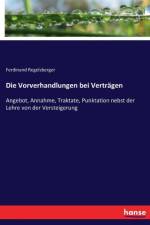 Vorverhandlungen bei Vertragen af Ferdinand Regelsberger