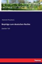 Beytrage zum deutschen Rechte af Heinrich Preschers
