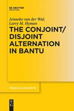 Conjoint/Disjoint Alternation in Bantu