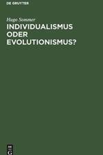 Individualismus Oder Evolutionismus?