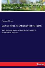 Grundsatze der Sittlichkeit und des Rechts af Theodor Meyer