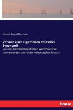 Versuch einer allgemeinen deutschen Synonymik