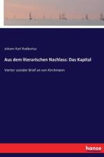 Aus dem literarischen Nachlass af Johann Karl Rodbertus