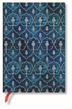 Blue Velvet Midi Lined Journal (Elastic Band Closure) af Paperblanks
