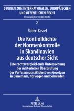 Die Kontrolldichte Der Normenkontrolle in Skandinavien Aus Deutscher Sicht af Robert Kessel