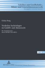 Verdeckte Sacheinlagen Im Gmbh- Und Aktienrecht af Ulrike Petig