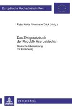 Das Zivilgesetzbuch Der Republik Aserbaidschan
