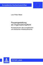 Pausengestaltung ALS Organisationspflicht af Lars-Peter Maier