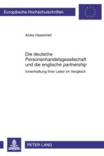Die Deutsche Personenhandelsgesellschaft Und Die Englische «Partnership» af Aicke Hasenheit