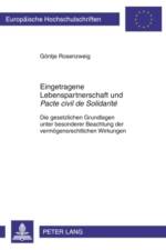 Eingetragene Lebenspartnerschaft Und «Pacte Civil de Solidarite» af Gontje Rosenzweig