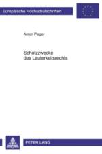 Schutzzwecke Des Lauterkeitsrechts af Anton Plager
