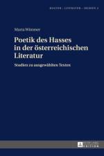 Poetik Des Hasses in Der Oesterreichischen Literatur af Marta Wimmer