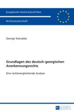 Grundlagen Des Deutsch-Georgischen Anerkennungsrechts af George Svanadze