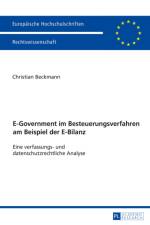 E-Government Im Besteuerungsverfahren Am Beispiel Der E-Bilanz af Christian Beckmann