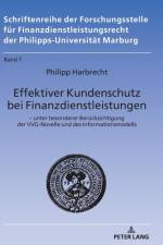 Effektiver Kundenschutz Bei Finanzdienstleistungen af Philipp Harbrecht
